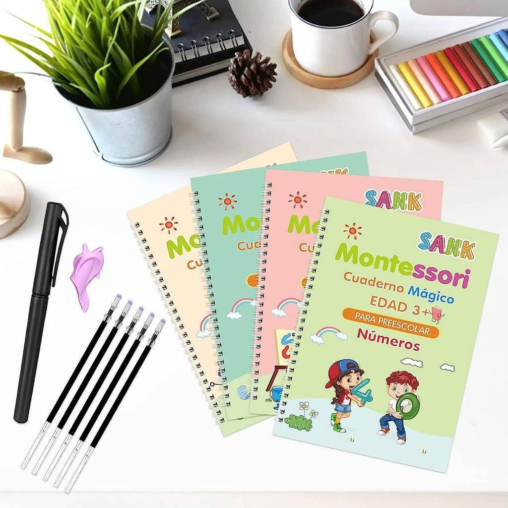 Super Kit de 4 Libros de Caligrafia Reutilizables con Tinta Mágica™ - Educacion
