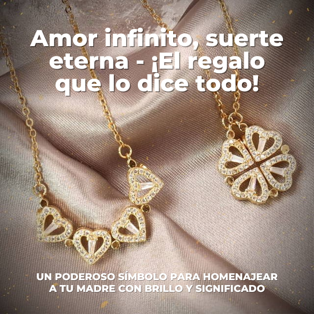 2 en 1 - Collar de Trébol de 4 Corazones Premium (Últimas Unidades)