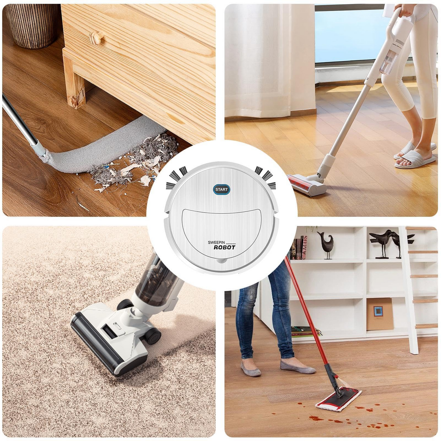 (PROMO 2X1!!!) Robot CleanPro™ - Aspirador Inteligente 3 en 1 + Garantia Extendida de 1 AÑO GRATIS!!