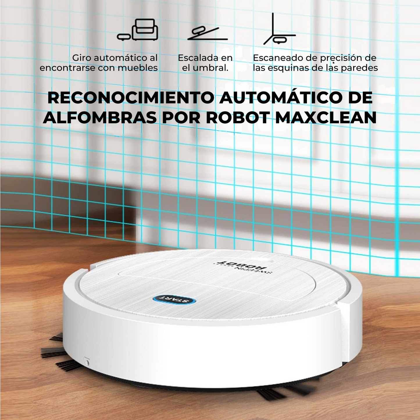 (PROMO 2X1!!!) Robot CleanPro™ - Aspirador Inteligente 3 en 1 + Garantia Extendida de 1 AÑO GRATIS!!