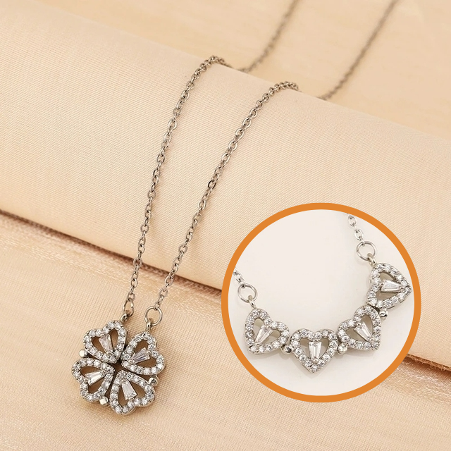 2 en 1 - Collar de Trébol de 4 Corazones Premium (Últimas Unidades)