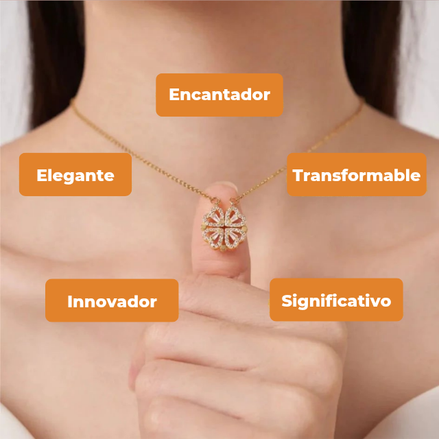 2 en 1 - Collar de Trébol de 4 Corazones Premium (Últimas Unidades)