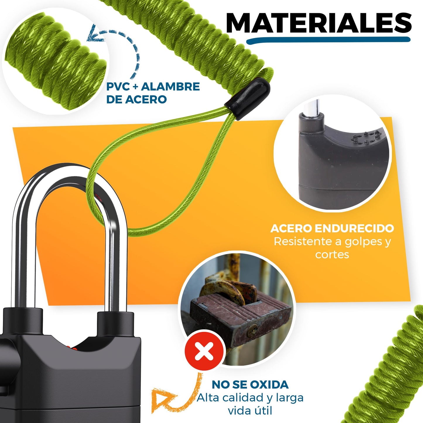 Candado con alarma multifuncion Premium + Regalo y Envío Gratís