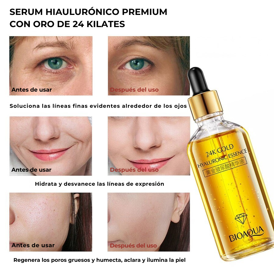 Serum rejuvenecedor premium oro puro + 24 Parches de Ojeras GRATÍS (SOLO HOY HASTA 23:59PM!!!!)